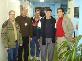 Visita de radialista à Radio Universidade 800 AM da UFSM