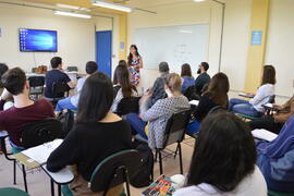 Aula do Projeto Francês no Campus