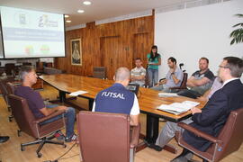 Visita do Projeto UFSM na Série Bronze do Futsal Gaúcho ao Gabinete do Reitor